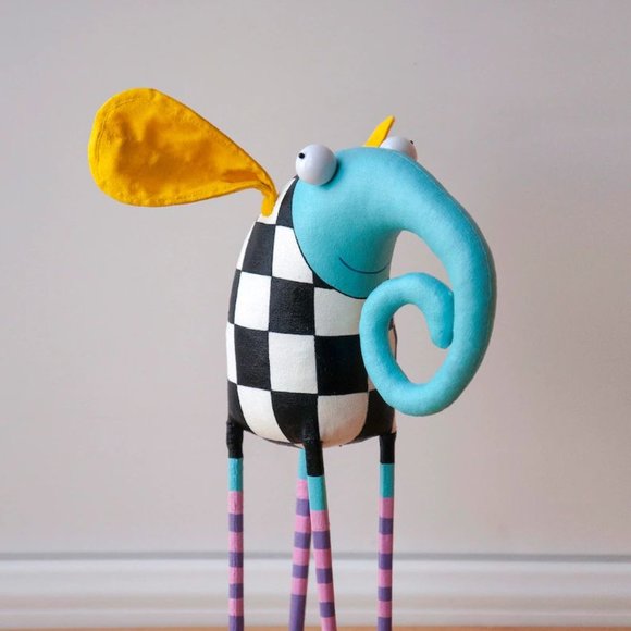 Interior Toy Elephant Chess , Handmade Doll, Paint - Picture 3 of 5